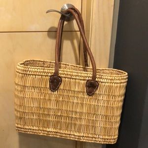 Large straw wicker bag